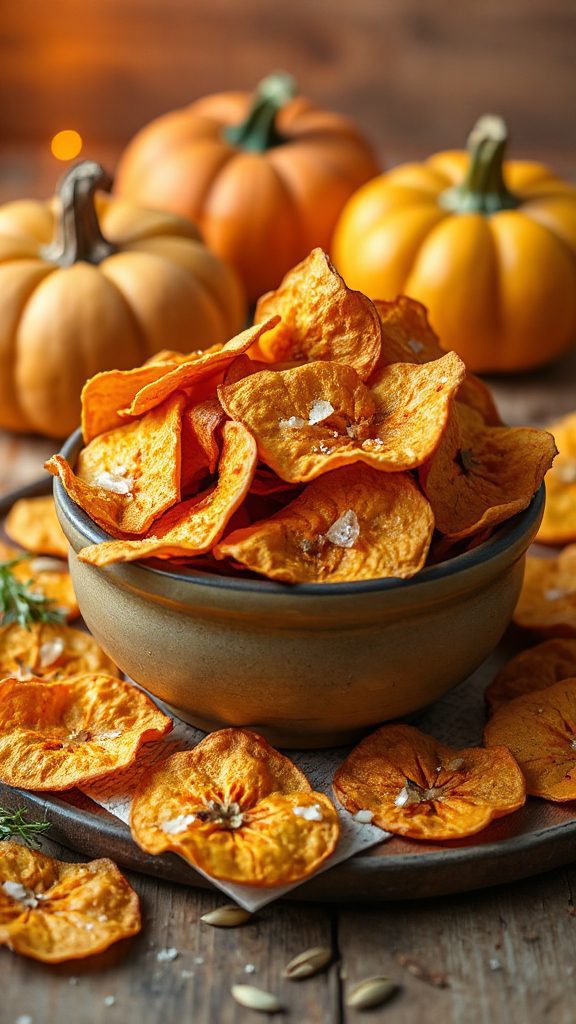 crunchy baked pumpkin chips