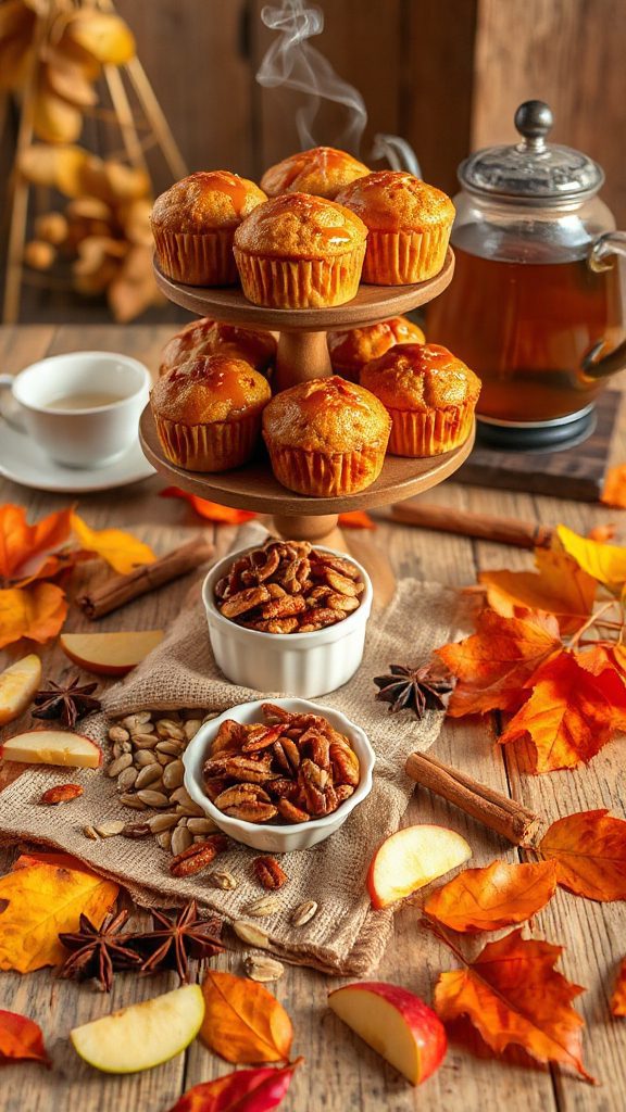 crunchy caramel apple muffins
