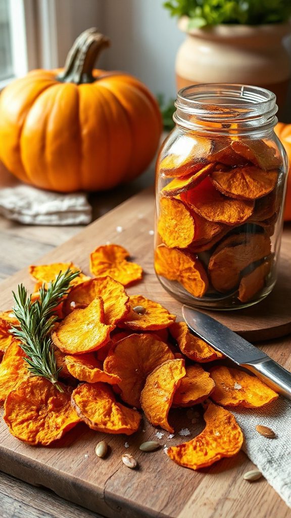 crunchy healthy pumpkin chips