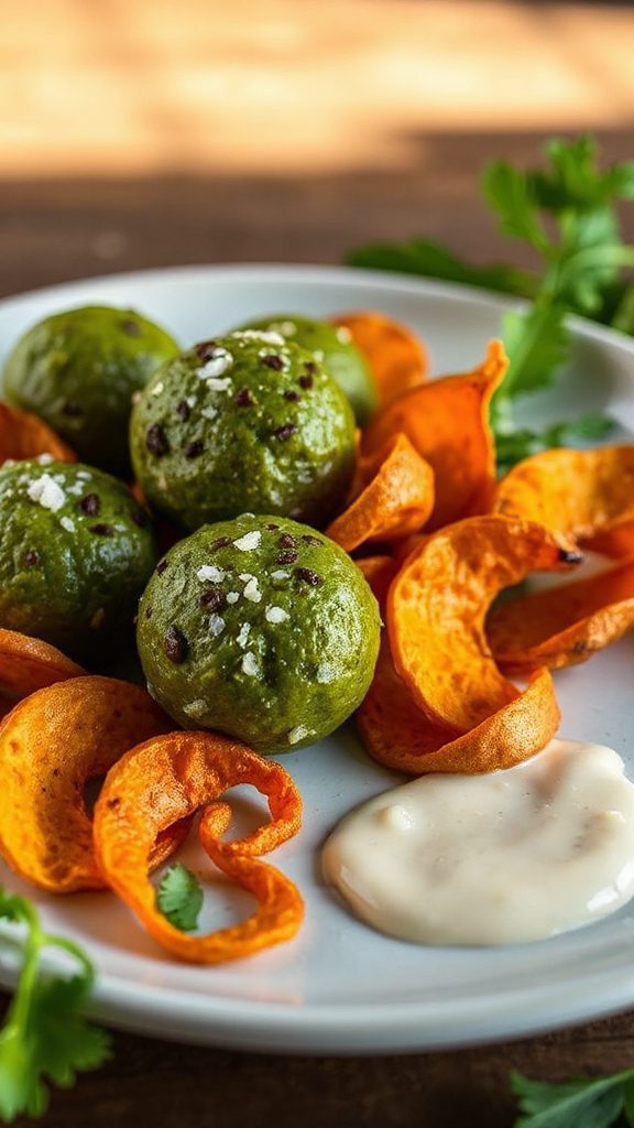 crunchy sweet potato energy bites