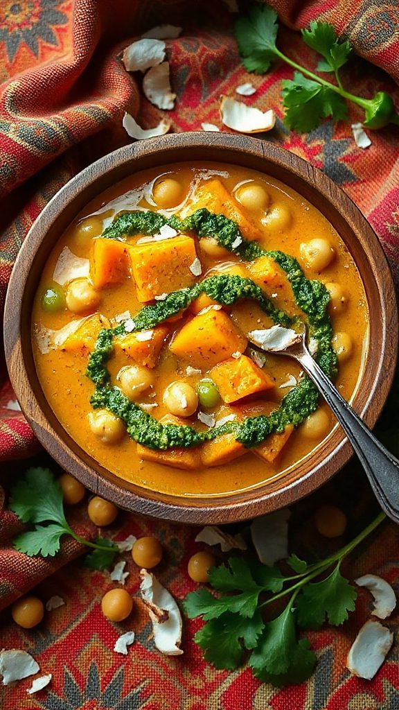 curried pumpkin chickpea stew