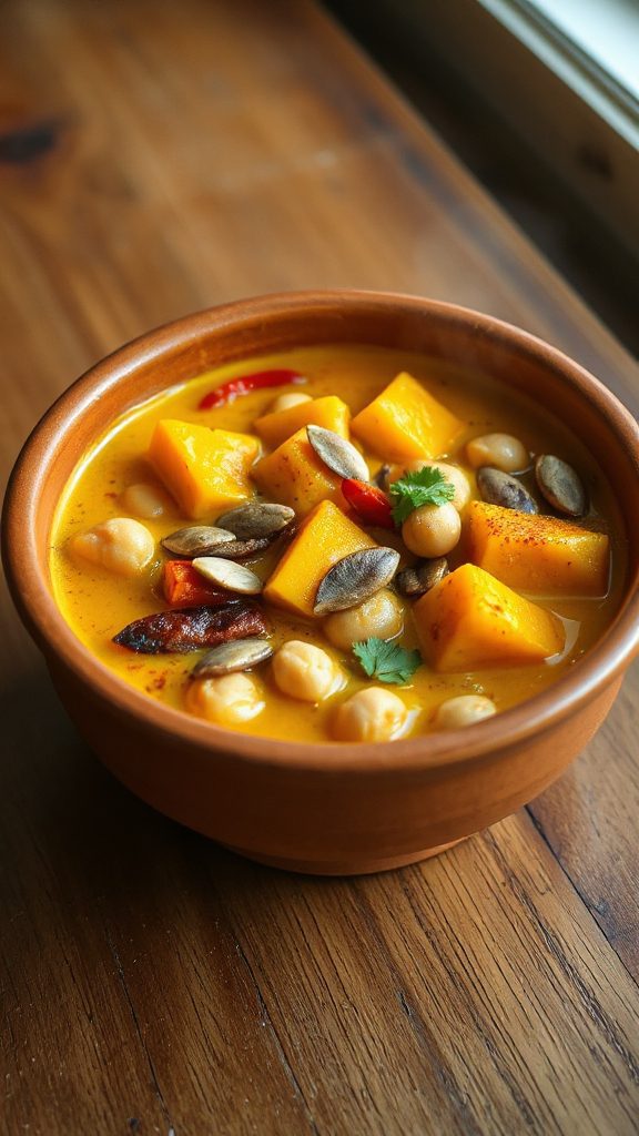 curried pumpkin chickpea stew