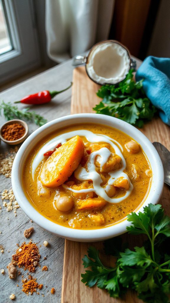 curried pumpkin chickpea stew