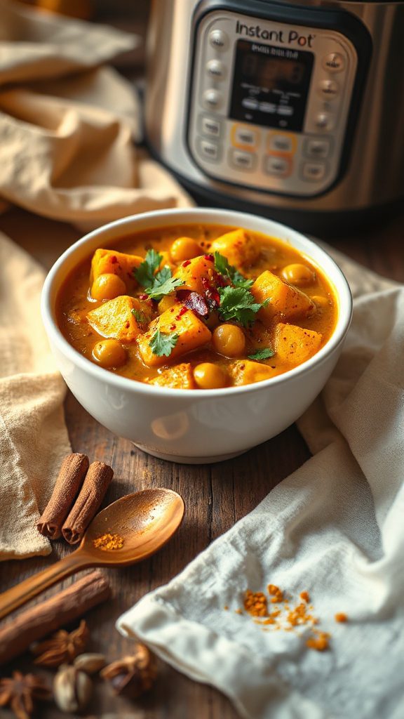 curried pumpkin chickpeas recipe