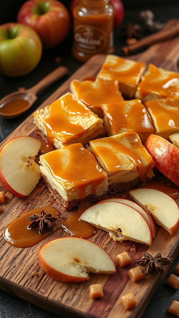 decadent caramel apple cheesecake