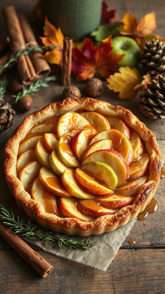 decadent caramel apple tart
