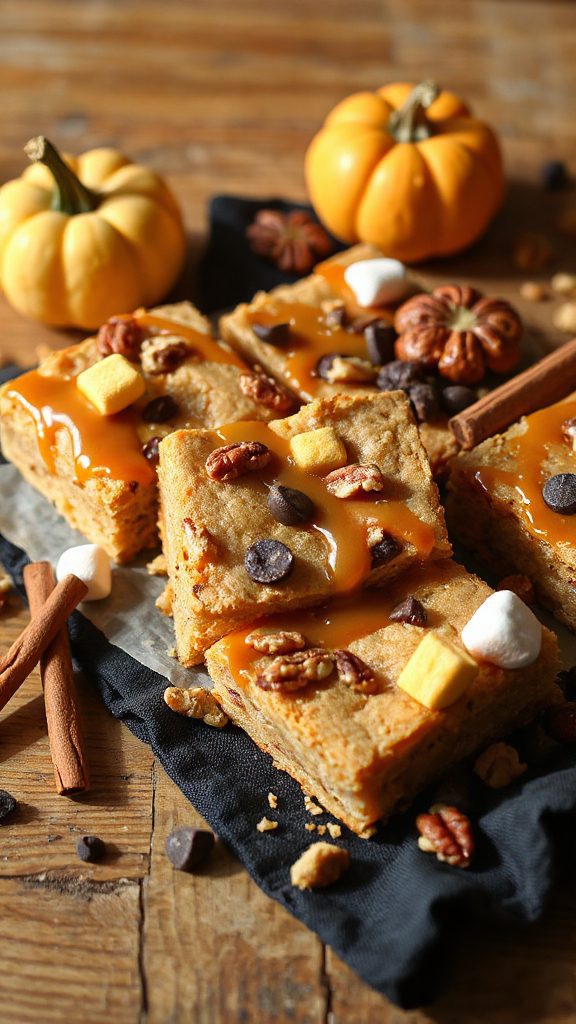 decadent caramel swirl blondies