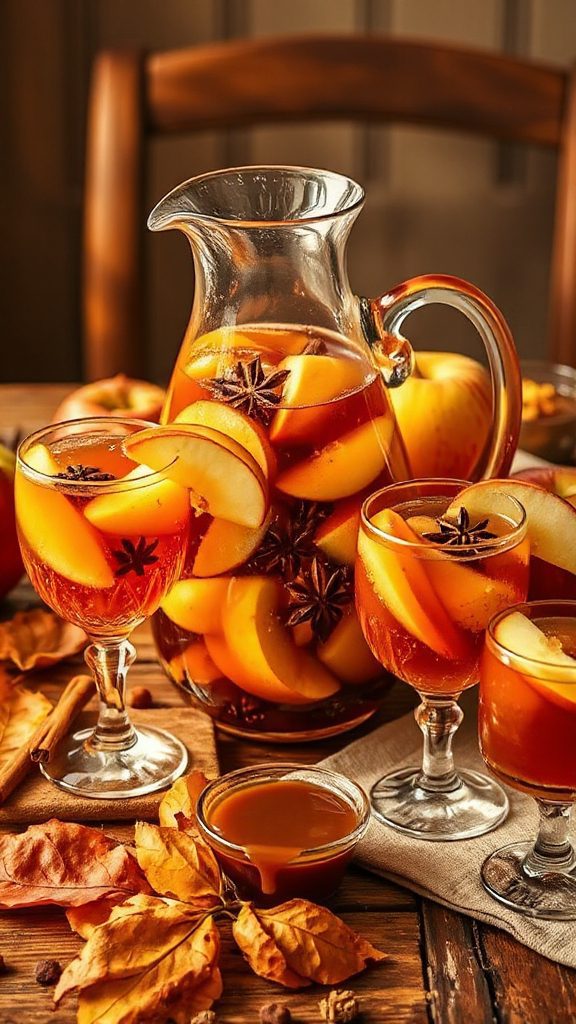 decadent fall fruit sangria