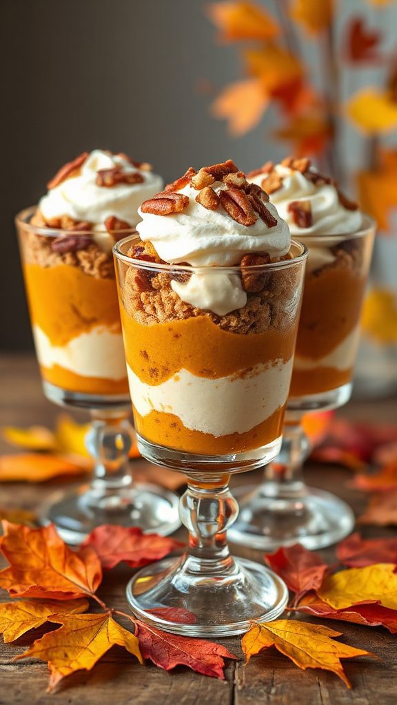 decadent pumpkin cheesecake parfaits