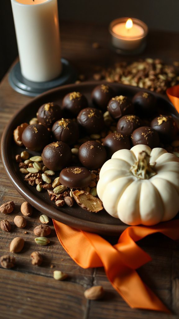 decadent pumpkin chocolate truffles