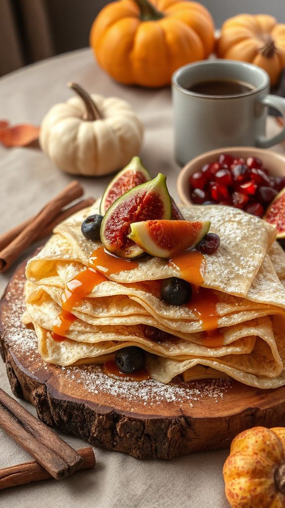 delicious apple cinnamon ricotta crepes