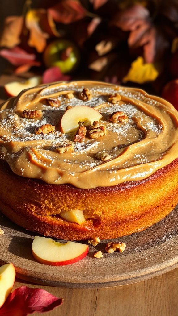 delicious apple walnut cake