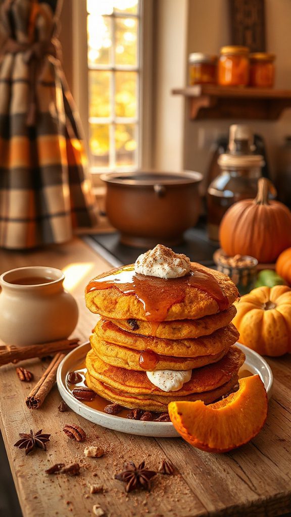 delicious autumn pumpkin pancakes