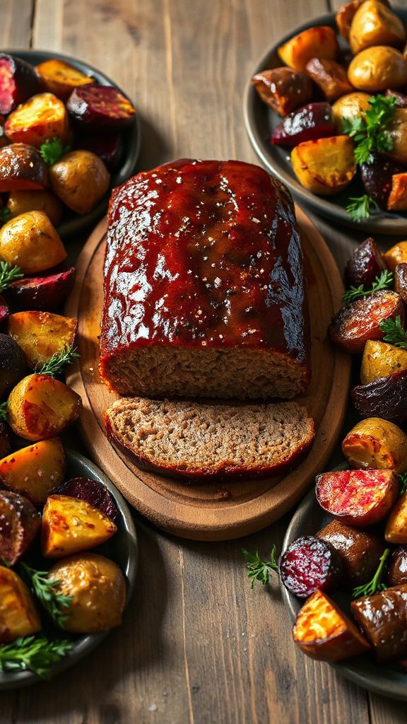 delicious colorful meatloaf bake