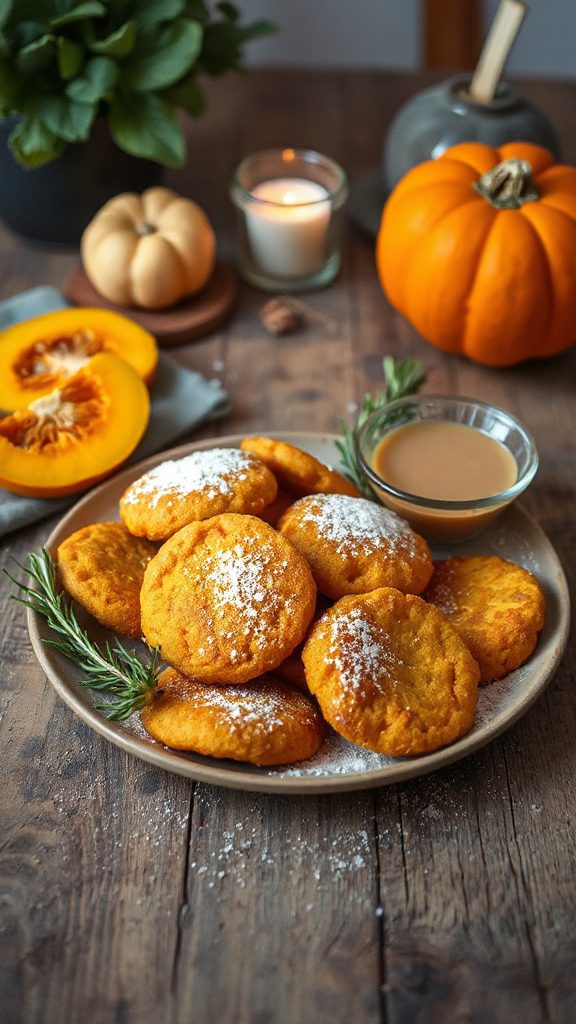 delicious crispy pumpkin fritters