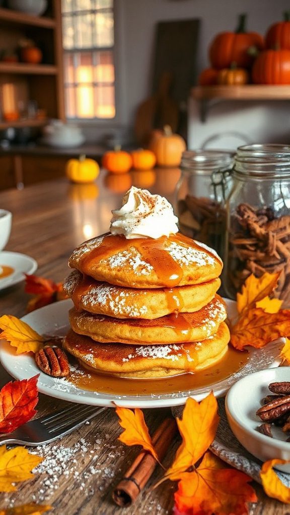 delicious fluffy pumpkin pancakes