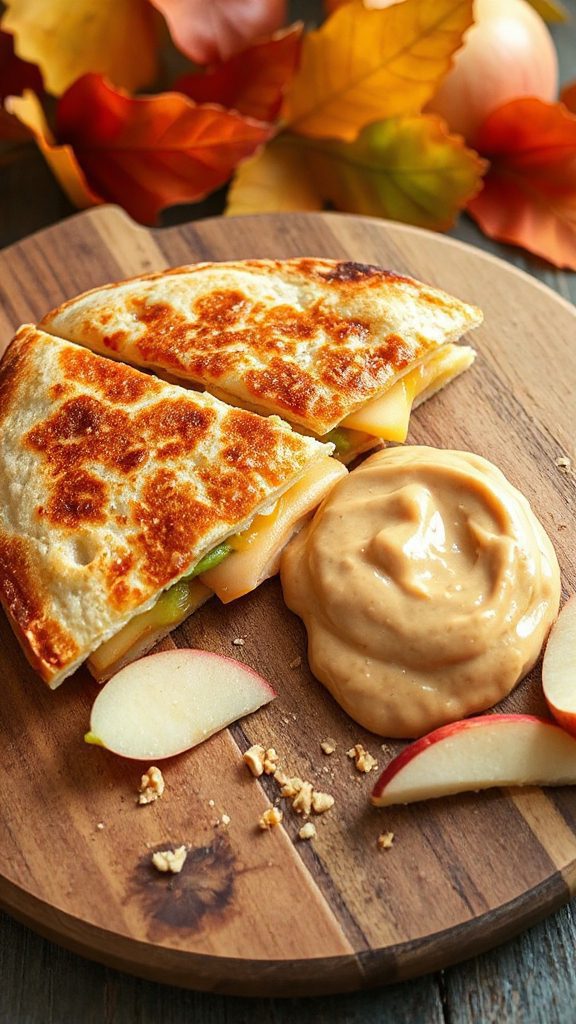 delicious peanut butter quesadilla