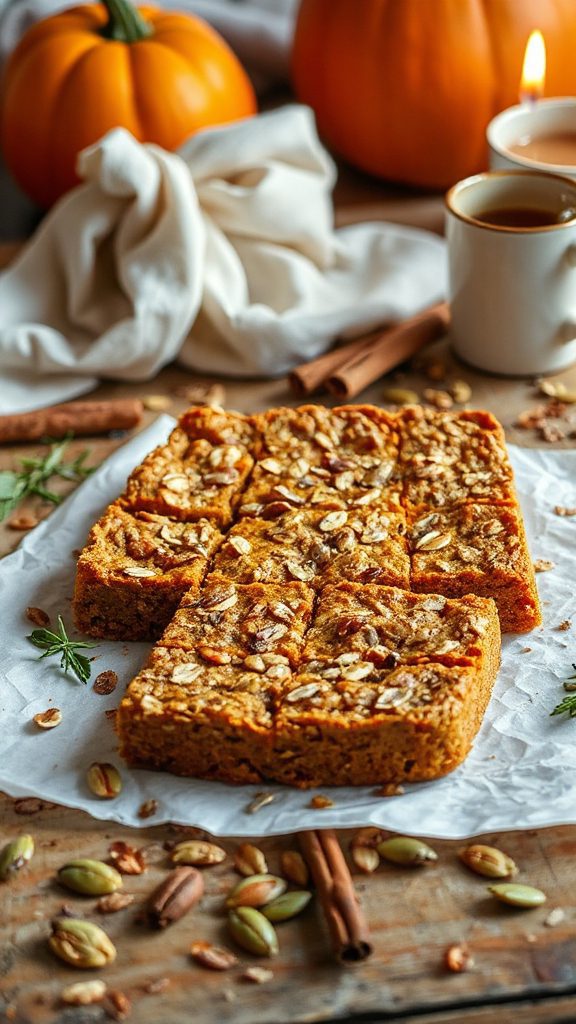 delicious pumpkin oatmeal bars