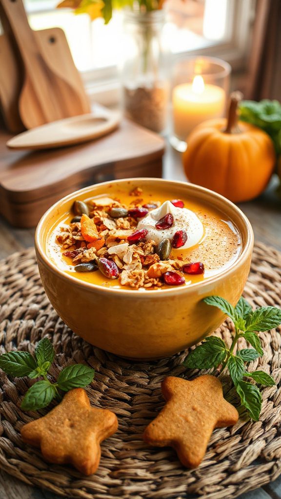 delicious pumpkin smoothie bowl