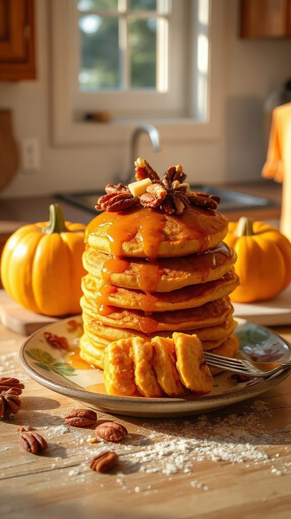 delicious pumpkin spice pancakes