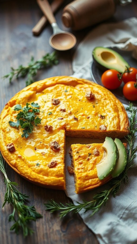 delicious pumpkin tempeh frittata
