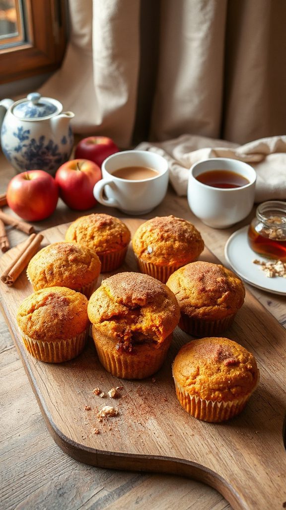 delightful pumpkin apple muffins