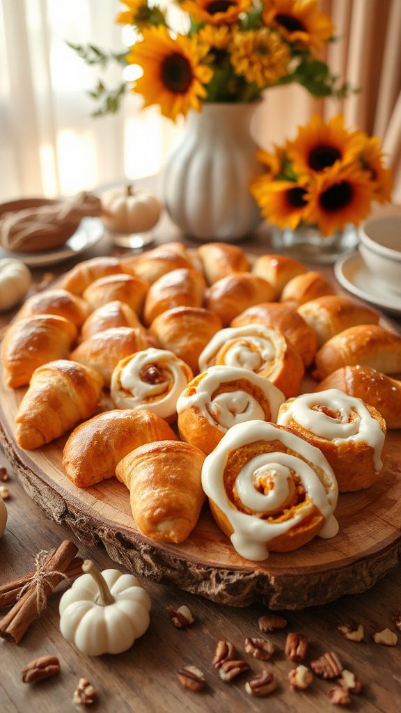 delightful pumpkin cream pinwheels