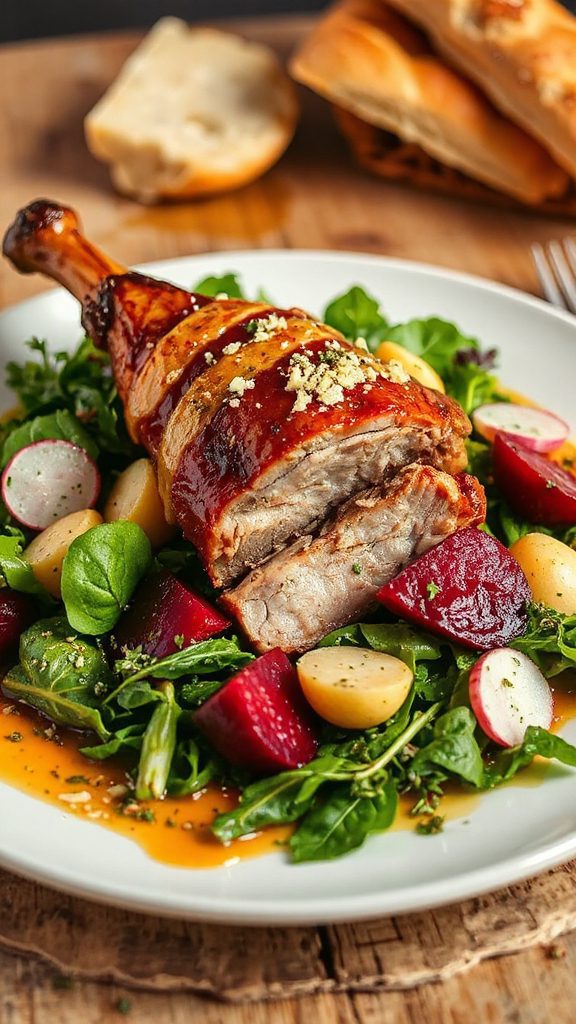 duck confit beet salad