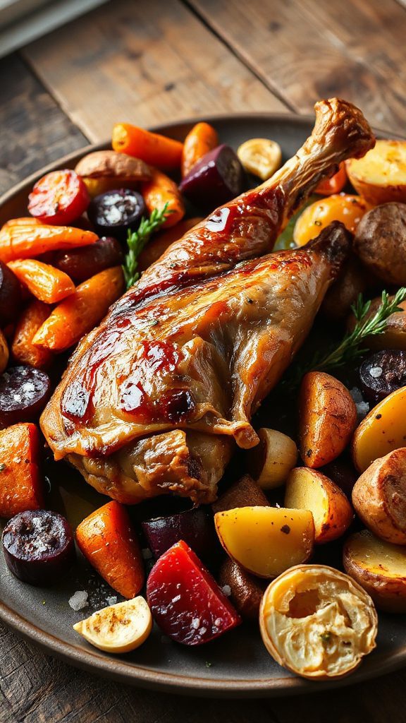 duck confit with potatoes