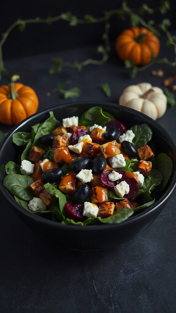 eerie eggplant spinach salad