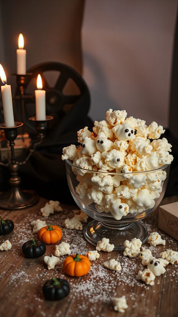 eerie halloween popcorn treat
