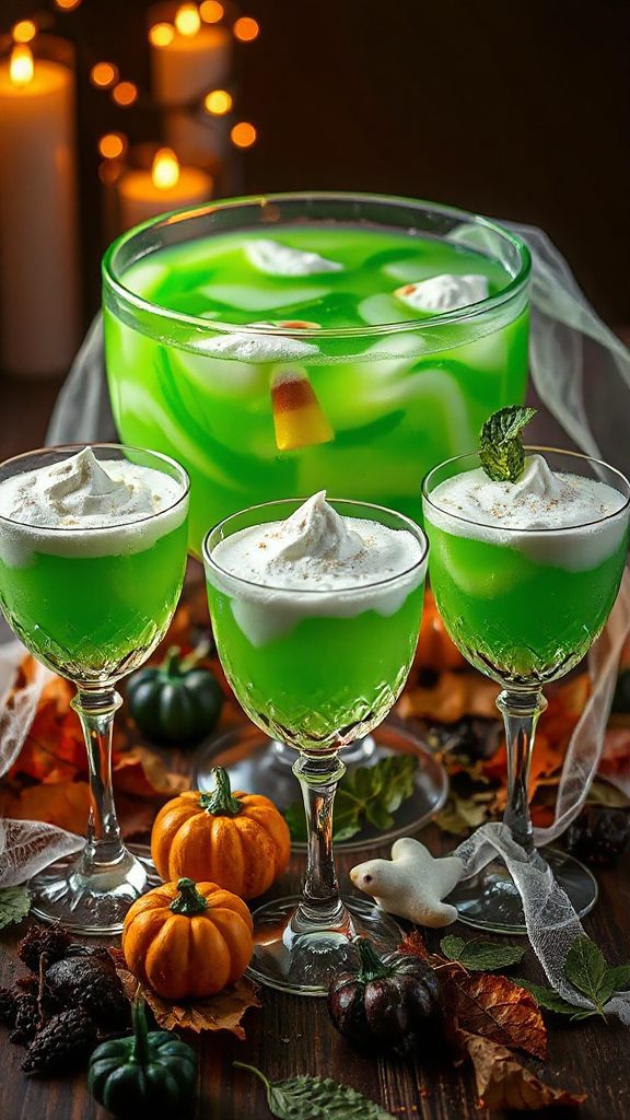 eerie halloween sherbet punch