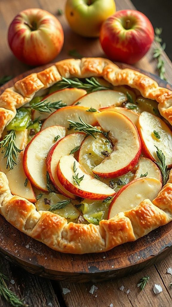 elegant apple cheese tart