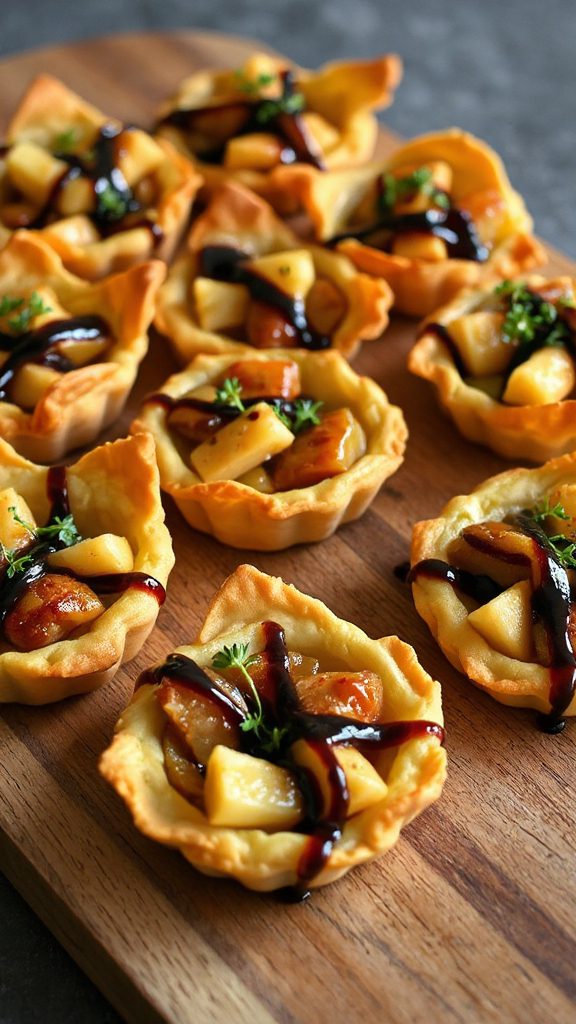elegant apple leek tartlets
