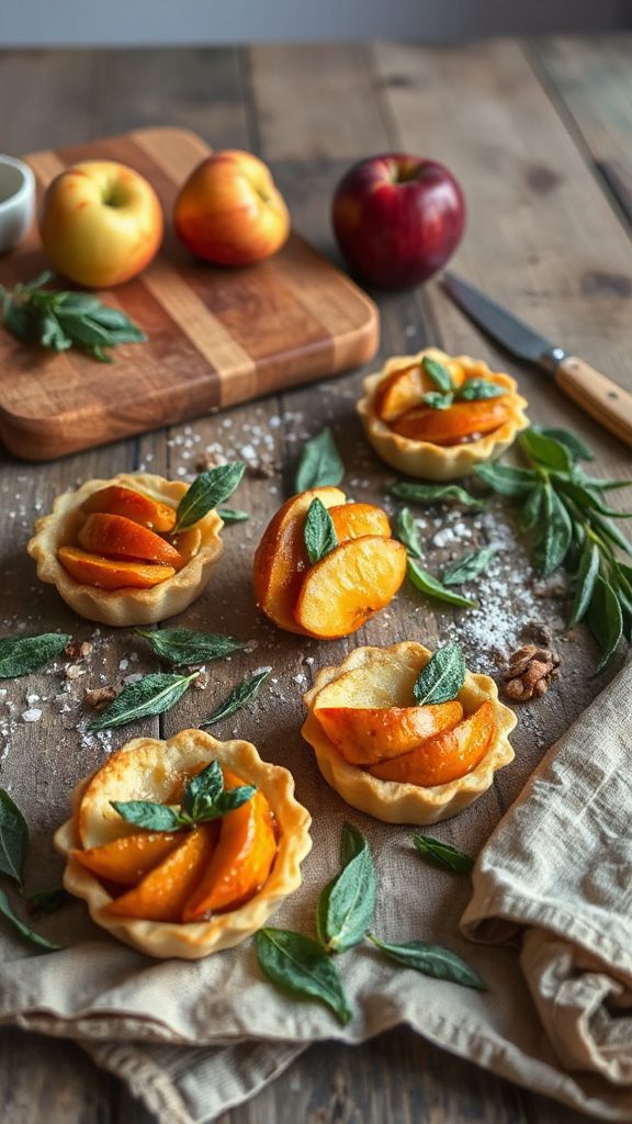 elegant apple walnut tartlets