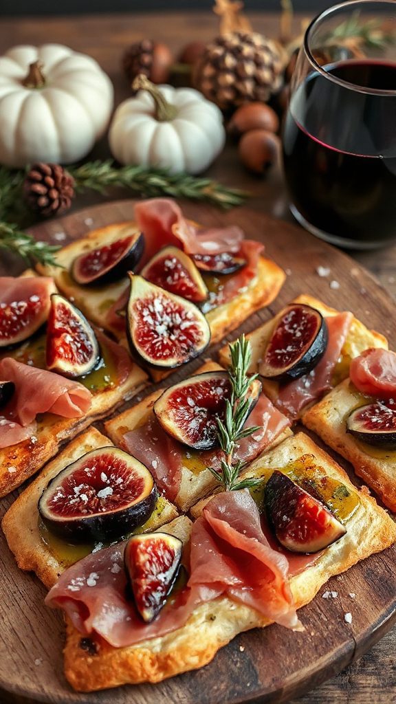 elegant fig prosciutto flatbreads