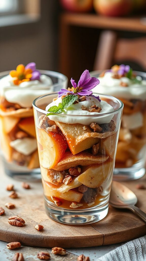 elegant layered dessert parfaits