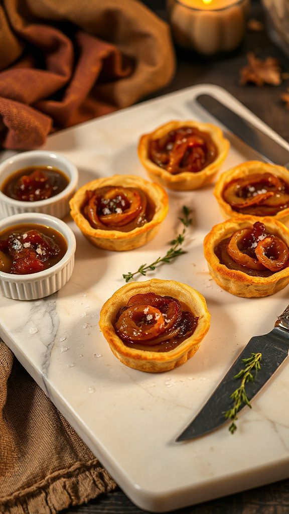 elegant onion cheese tartlets