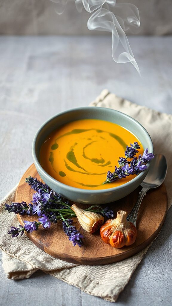 elegant roasted garlic soup