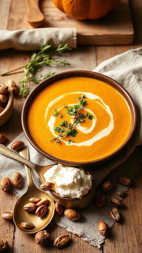 elegant savory pumpkin bisque