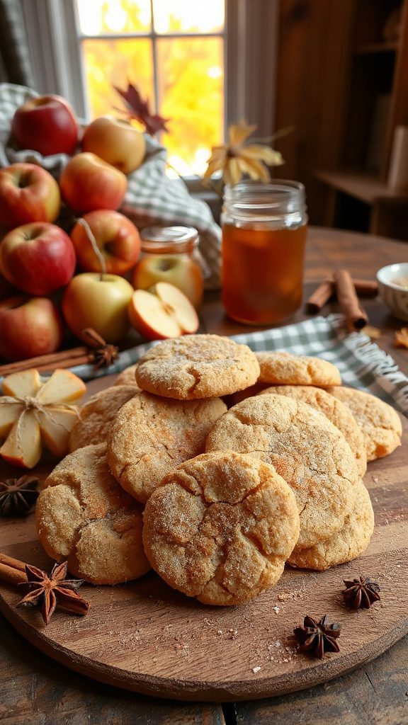 fall flavored snickerdoodle cookies