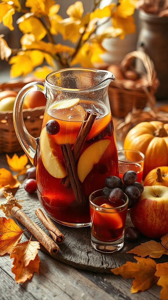 fall inspired apple cider sangria
