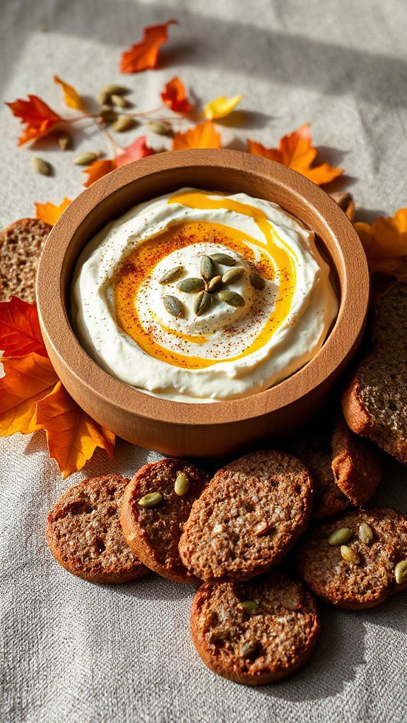 fall inspired creamy pumpkin dip