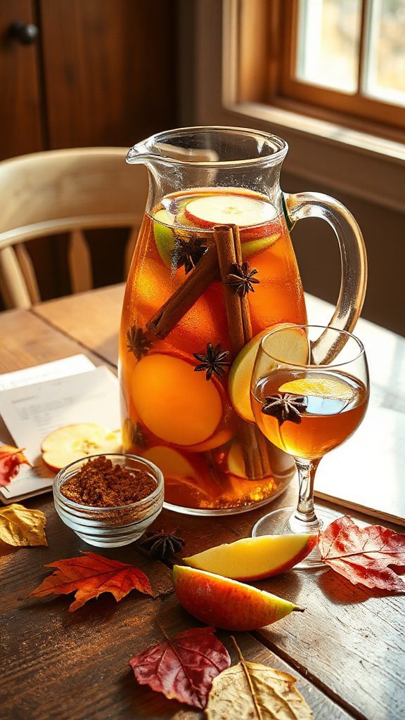 fall inspired spiced fruit sangria