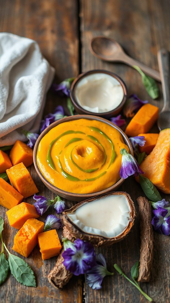 fermented wasabi pumpkin pudding