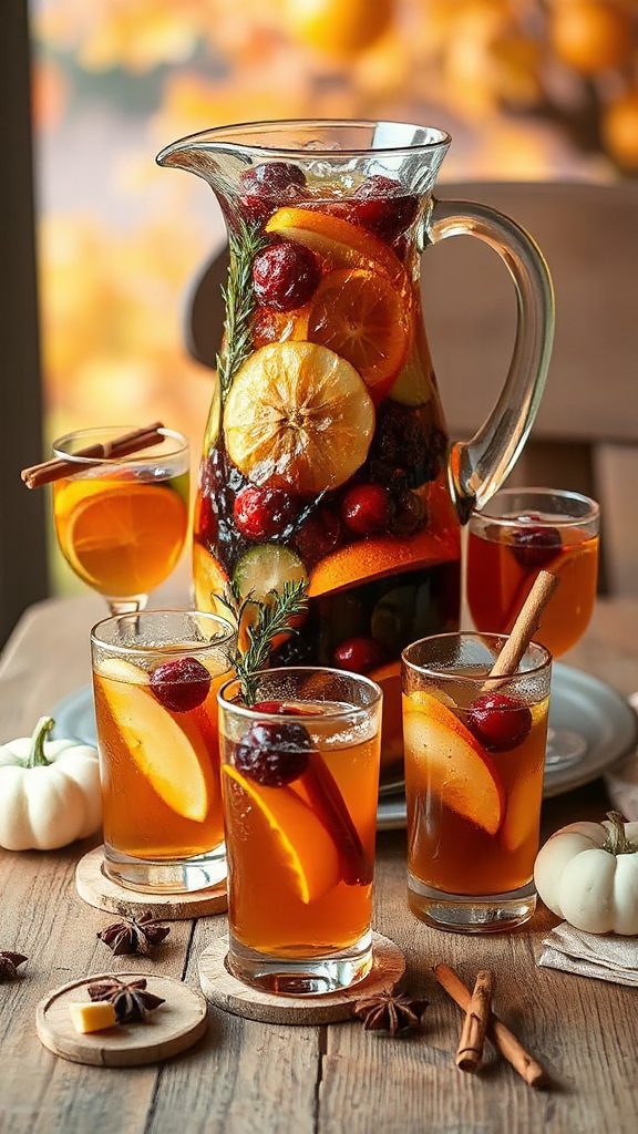 festive apple cider sangria