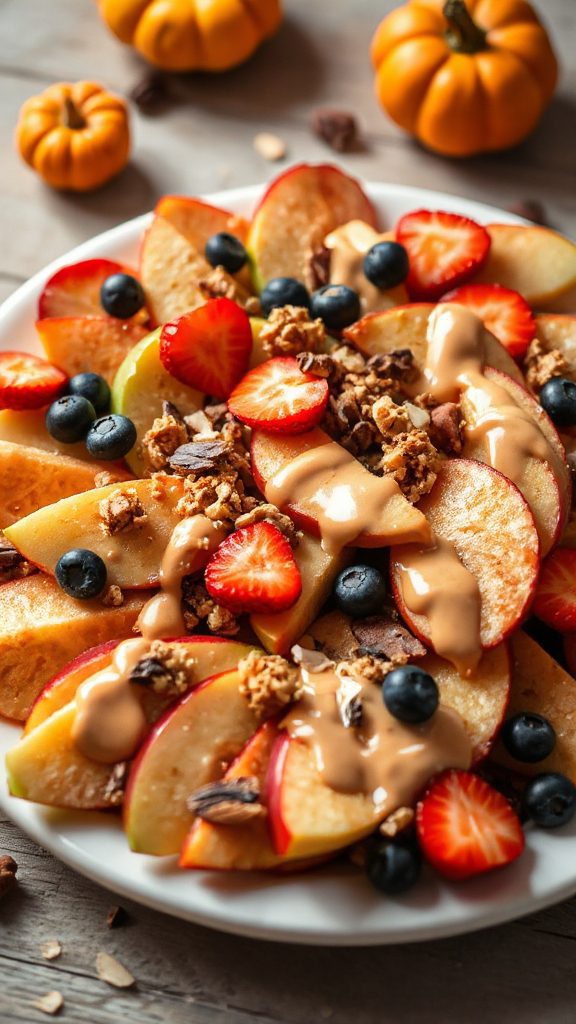 festive apple nachos treat