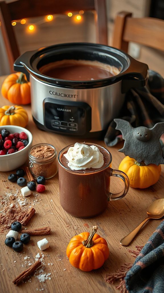 festive berry infused hot chocolate