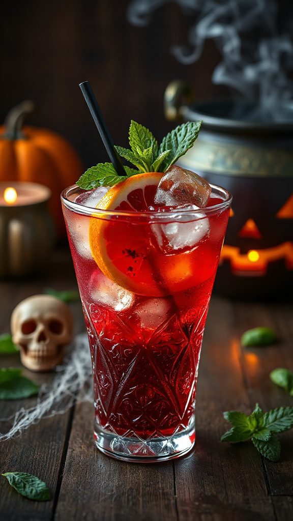 festive blood orange mojito