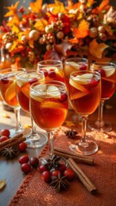 festive bourbon apple sangria